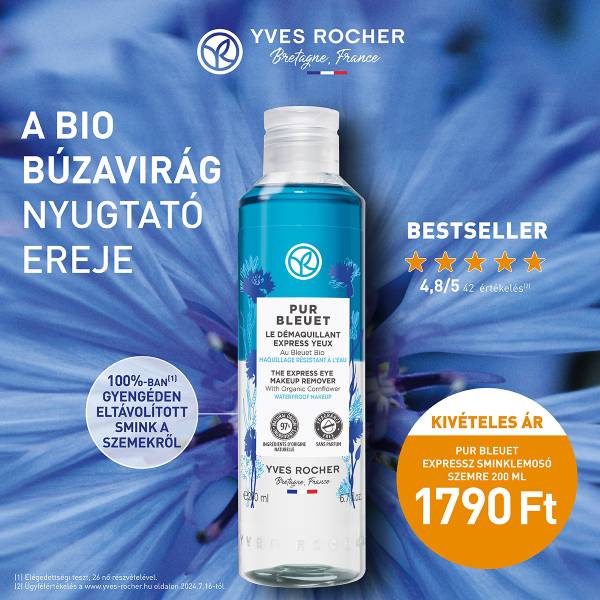 Yves Rocher: Pur Bleuet Expressz Sminklemosó